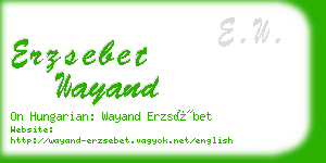 erzsebet wayand business card